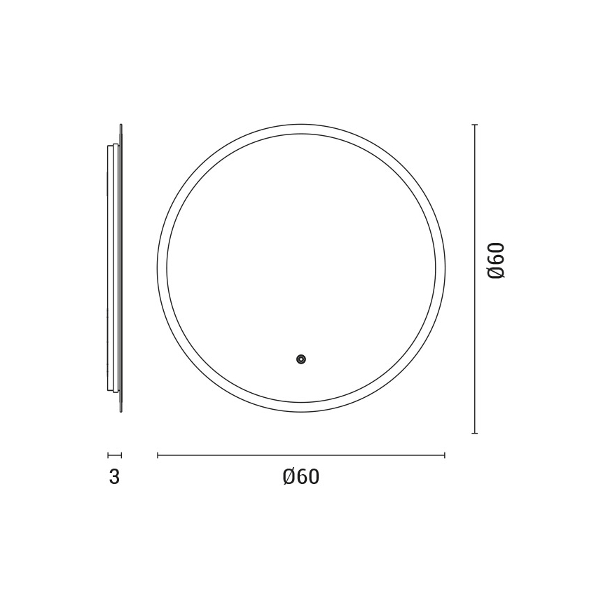 LED Koupelnové podsvícené zrcadlo LED/15W/230V 4000K IP44