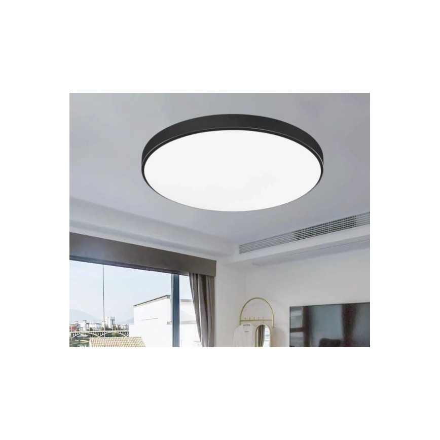LED Koupelnové stropní svítidlo CARTER LED/12W/230V 6000K IP44 pr. 22 cm černá