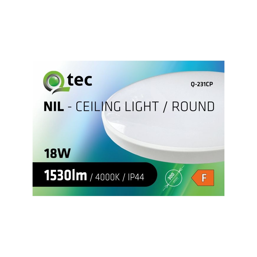 LED Koupelnové stropní svítidlo CIRCLE LED/18W/230V 4000K pr. 30 cm IP44 bílá