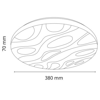 LED Koupelnové stropní svítidlo CLOUD LED/24W/230V pr. 38 cm IP44