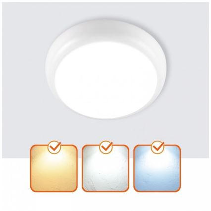 LED Koupelnové stropní svítidlo DEFENDER LED/12/18/24W/230V 3000/4000/6500K IP65 pr. 30 cm bílá