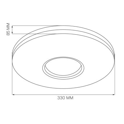 LED Koupelnové stropní svítidlo DETROIT LED/18W/230V pr. 33 cm IP44