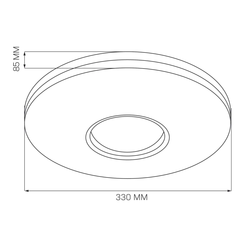 LED Koupelnové stropní svítidlo DETROIT LED/18W/230V pr. 33 cm IP44