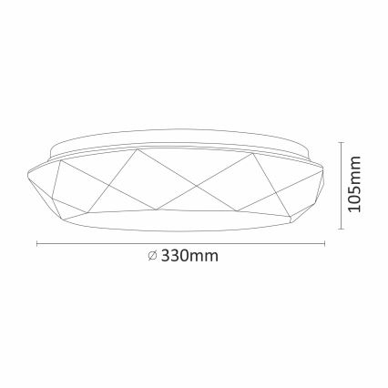 LED Koupelnové stropní svítidlo GALAXY LED/17W/230V IP44
