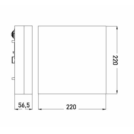 LED Koupelnové stropní svítidlo LED/12W/230V 3000/4000/6000K 22x22 cm IP44