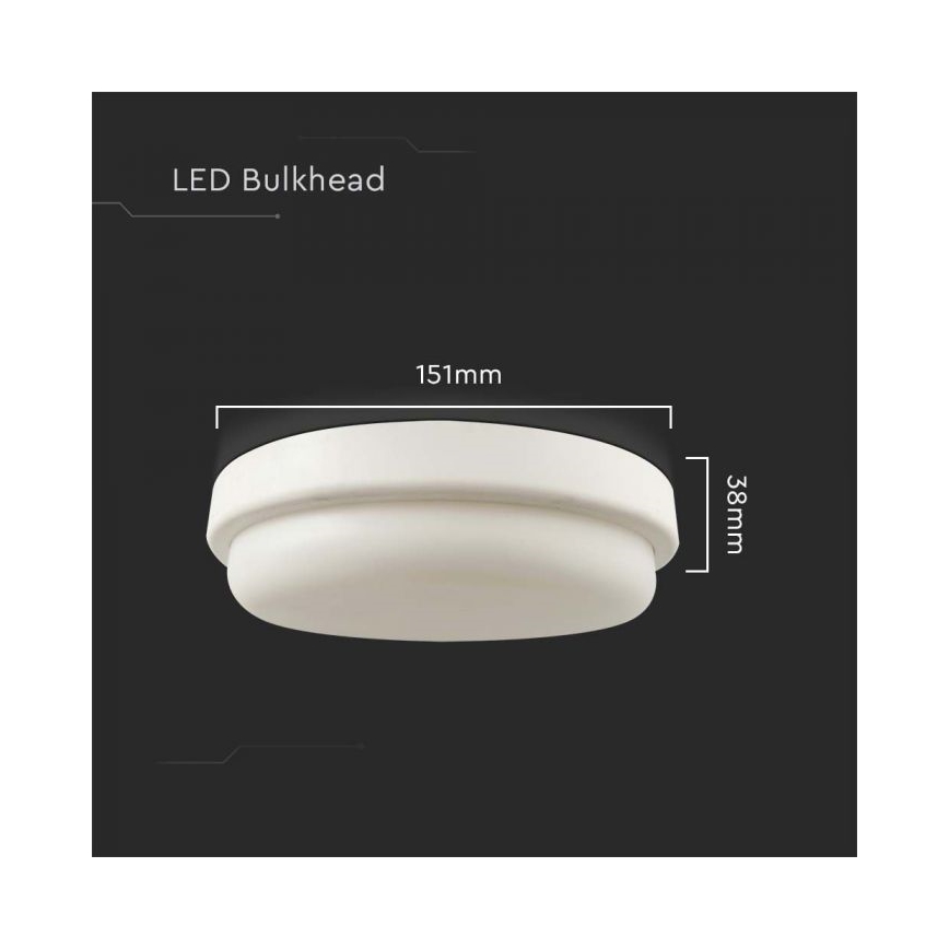 LED Koupelnové stropní svítidlo LED/12W/230V 3000K IP54