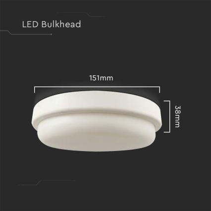 LED Koupelnové stropní svítidlo LED/12W/230V 6500K IP54