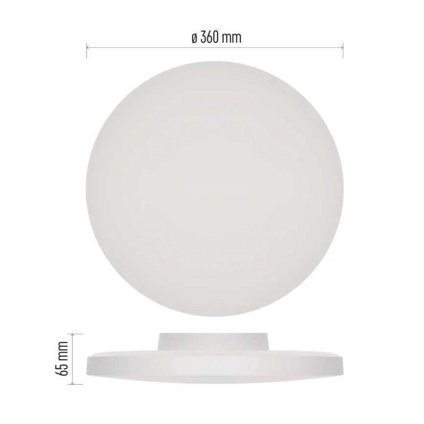 LED Koupelnové stropní svítidlo LED/18W/230V 3000/4000/5700K IP55 bílá