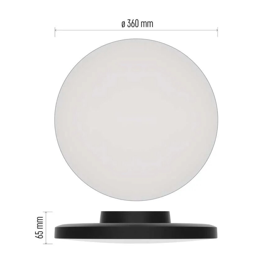LED Koupelnové stropní svítidlo LED/18W/230V 3000/4000/5700K IP55 černá
