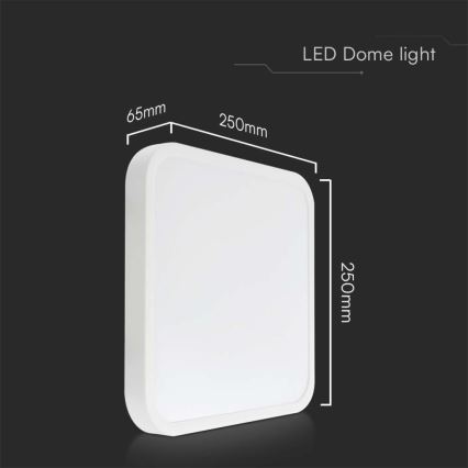 LED Koupelnové stropní svítidlo LED/18W/230V 4000K IP44 bílá