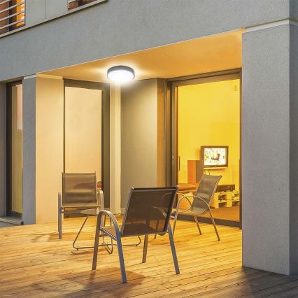 LED Koupelnové stropní svítidlo LED/18W/230V 4000K IP44 černá