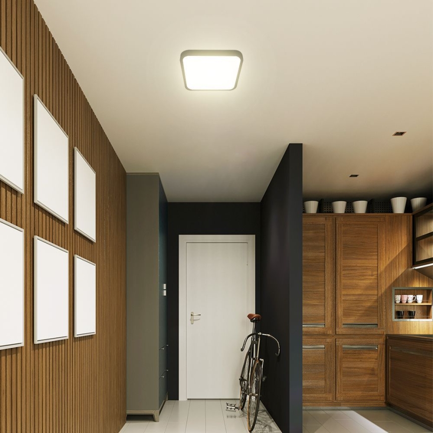 LED Koupelnové stropní svítidlo SAMSUNG CHIP LED/18W/230V IP44 6500K 25x25 cm černá