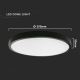 LED Koupelnové stropní svítidlo LED/24W/230V 3000K IP44 černá