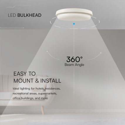 LED Koupelnové stropní svítidlo LED/24W/230V 3000K IP54 pr. 24 cm