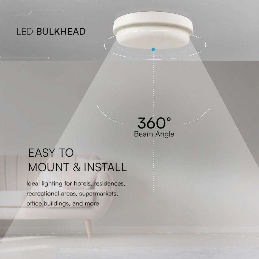 LED Koupelnové stropní svítidlo LED/24W/230V 4000K IP54 pr. 24 cm