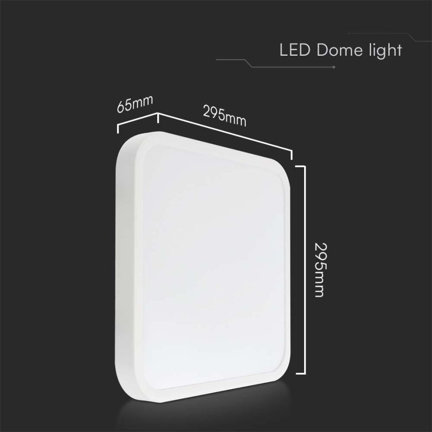 LED Koupelnové stropní svítidlo SAMSUNG CHIP LED/24W/230V IP44 4000K 29x29 cm bílá