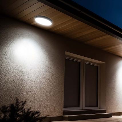 LED Koupelnové stropní svítidlo SAMSUNG CHIP LED/24W/230V IP44 4000K pr. 29 cm černá