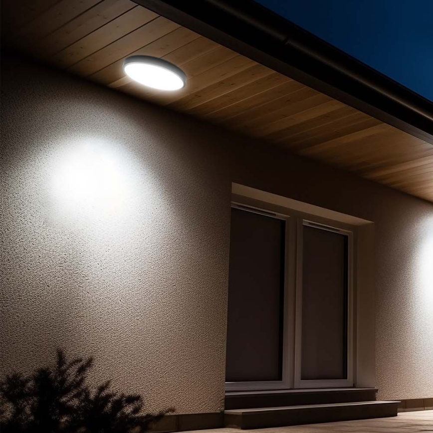 LED Koupelnové stropní svítidlo SAMSUNG CHIP LED/24W/230V IP44 4000K pr. 29 cm černá