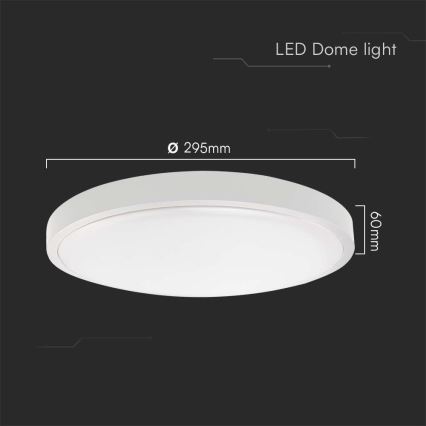 LED Koupelnové stropní svítidlo SAMSUNG CHIP LED/24W/230V IP44 6500K pr. 29 cm bílá