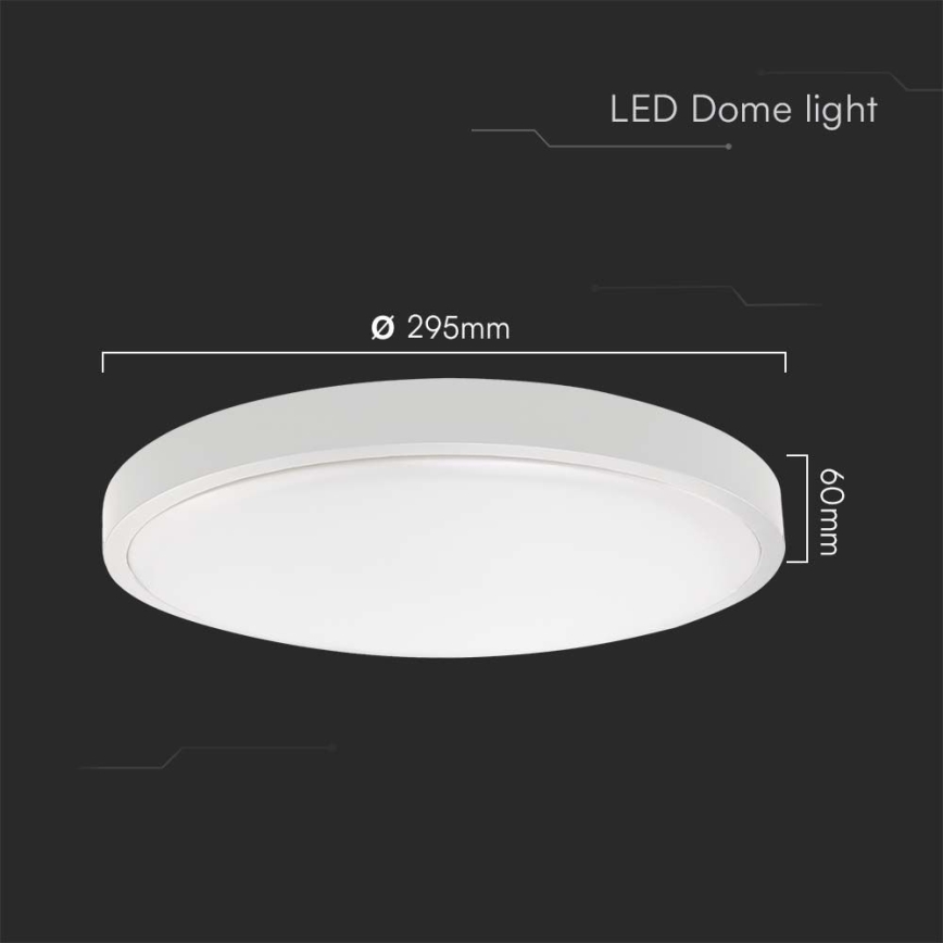 LED Koupelnové stropní svítidlo SAMSUNG CHIP LED/24W/230V IP44 6500K pr. 29 cm bílá