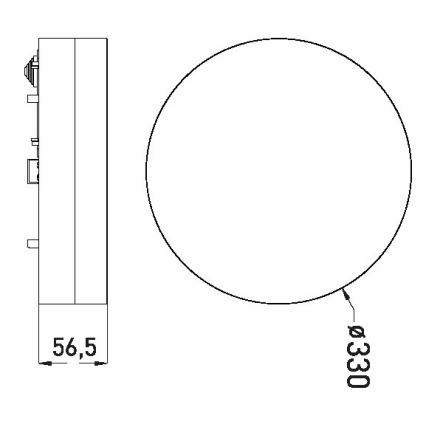 LED Koupelnové stropní svítidlo LED/30W/230V 3000/4000/6000K pr. 33 cm IP44