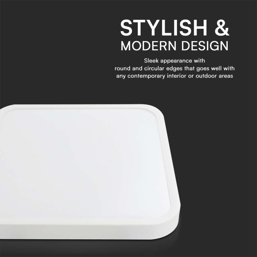 LED Koupelnové stropní svítidlo LED/48W/230V 4000K IP44 42x42 cm bílá
