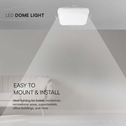 LED Koupelnové stropní svítidlo LED/48W/230V 4000K IP44 42x42 cm bílá