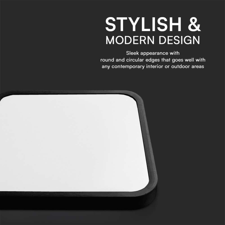 LED Koupelnové stropní svítidlo LED/48W/230V 6500K IP44 42x42 cm černá