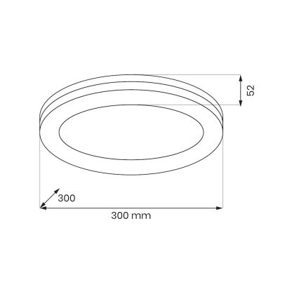 LED Koupelnové stropní svítidlo MARLON LED/36W/230V pr. 30 cm IP54 bílá