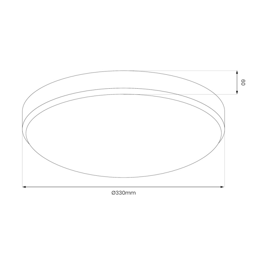 LED Koupelnové stropní svítidlo MAYA LED/15W/230V pr. 33 cm IP44 černá