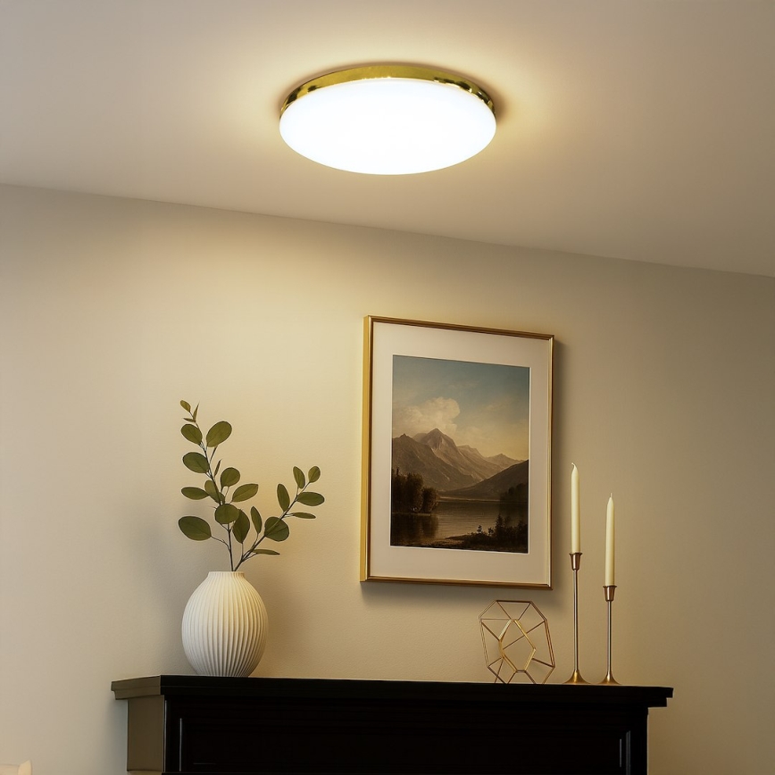 LED Koupelnové stropní svítidlo MAYA LED/15W/230V pr. 33 cm IP44 zlatá