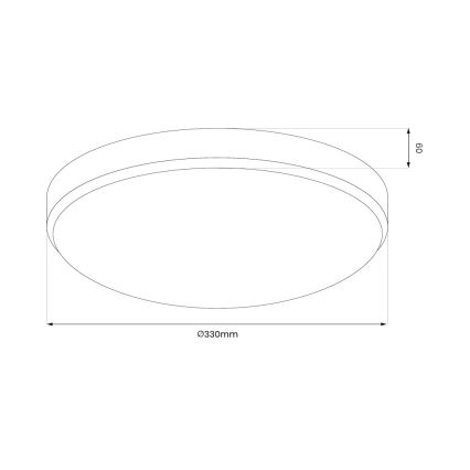 LED Koupelnové stropní svítidlo MAYA LED/15W/230V pr. 33 cm IP44 zlatá