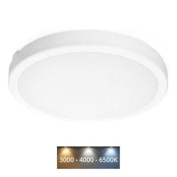 LED Koupelnové stropní svítidlo NAIROS LED/36W/230V 3000/4000/6500K IP65 pr. 40 cm bílá