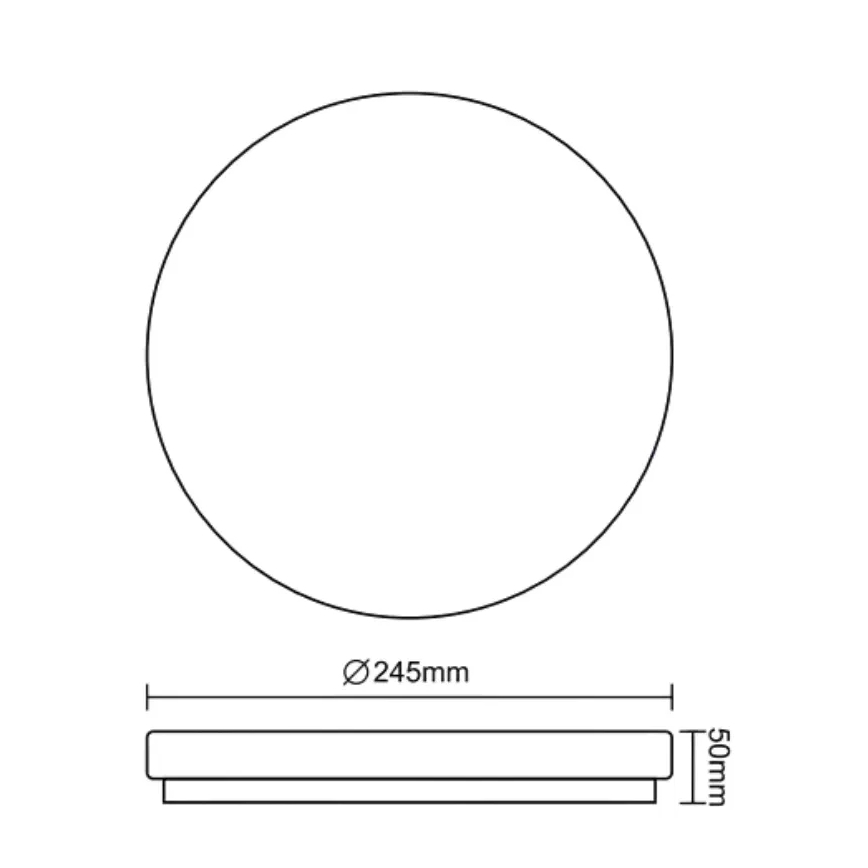 LED Koupelnové stropní svítidlo OPAL LED/12W/230V pr. 24,5 cm IP44 bílá
