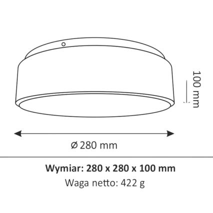 LED Koupelnové stropní svítidlo RENE LED/15W/230V IP44 černá