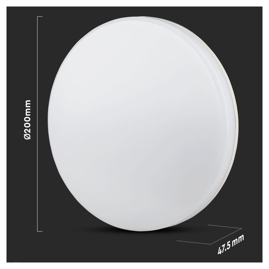 LED Koupelnové stropní svítidlo SAMSUNG CHIP LED/15W/230V 20cm 3000K IP44