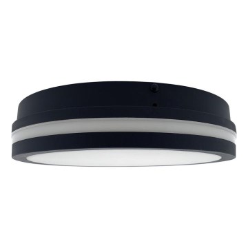 LED Koupelnové stropní svítidlo se senzorem ELLÉ LED/24W/230V 3000/4000/6500K pr. 26 cm IP54 antracit