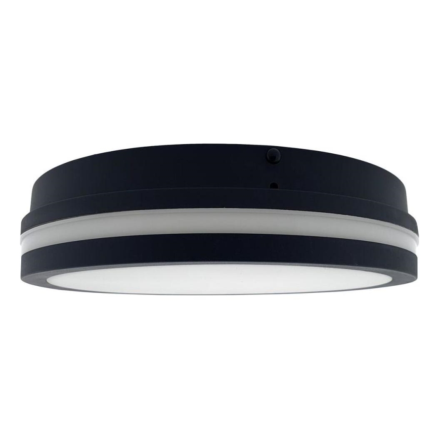 LED Koupelnové stropní svítidlo se senzorem ELLÉ LED/24W/230V 3000/4000/6500K pr. 26 cm IP54 antracit