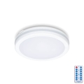 LED Koupelnové stropní svítidlo se senzorem LED/12W/230V 3000/4000/6500K IP65 pr. 20 cm bílá + dálkové ovládání