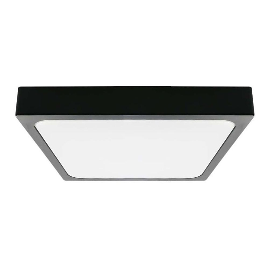 LED Koupelnové stropní svítidlo se senzorem LED/18W/230V 4000K IP44 22,5x22,5 cm černá