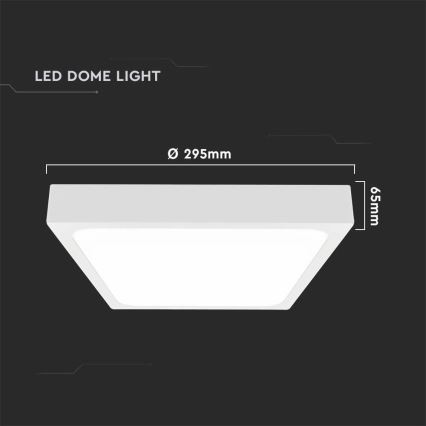 LED Koupelnové stropní svítidlo se senzorem LED/24W/230V 4000K IP44 29,5x29,5 cm bílá