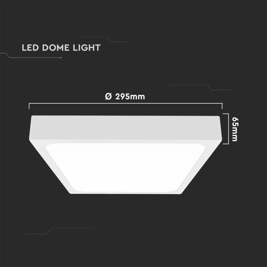 LED Koupelnové stropní svítidlo se senzorem LED/24W/230V 4000K IP44 29,5x29,5 cm bílá