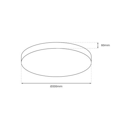 LED Koupelnové stropní svítidlo se senzorem MAYA LED/13W/230V IP44 černá