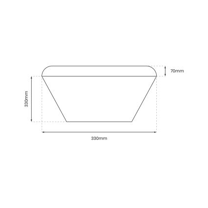 LED Koupelnové stropní svítidlo se senzorem NEMO LED/16W/230V IP44 černá