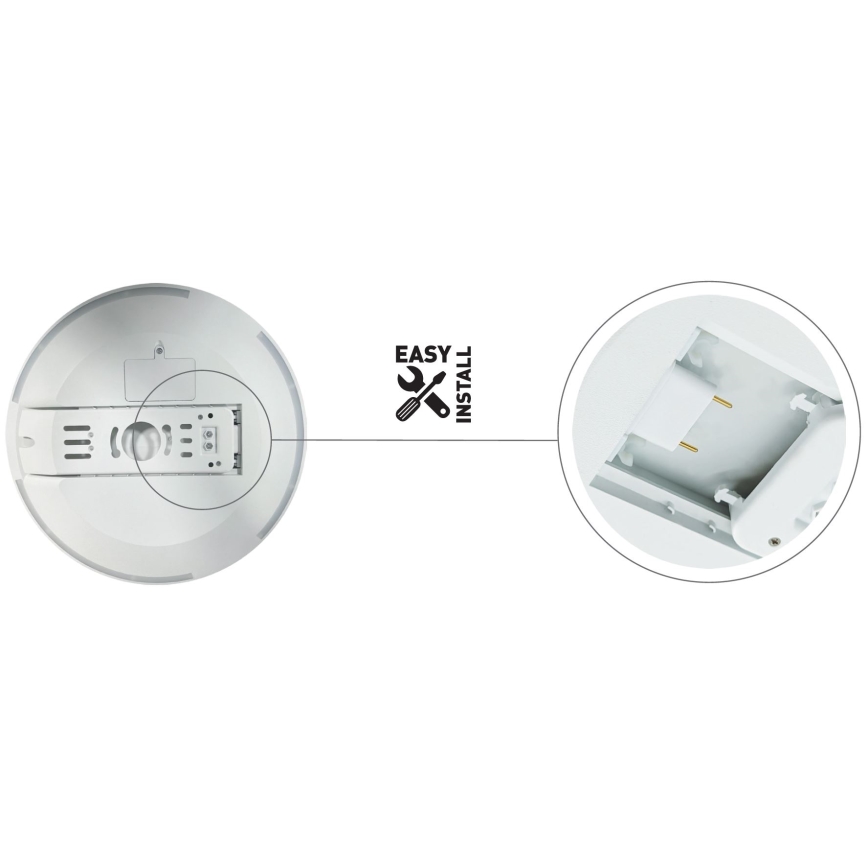 LED Stmívatelné koupelnové stropní svítidlo SLIDE LED/6/12/18/24W/230V 2900/4000/6200K IP44 bílá