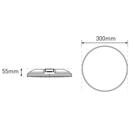 LED Stmívatelné koupelnové stropní svítidlo SLIDE LED/6/12/18/24W/230V 2900/4000/6200K IP44 bílá