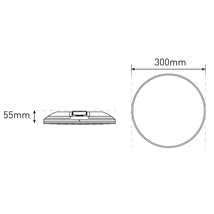 LED Stmívatelné koupelnové stropní svítidlo SLIDE LED/6/12/18/24W/230V 2900/4000/6200K IP44 bílá