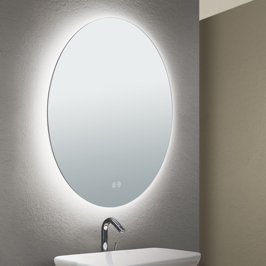 LED Koupelnové vyhřívané nástěnné zrcadlo s podsvícením FOCUS LED/25W/230V 3000/4200/6000K pr. 60 cm IP44