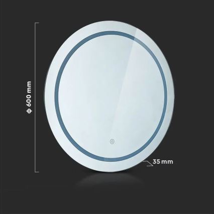 LED Koupelnové vyhřívané podsvícené zrcadlo LED/25W/230V IP44 3000K/4000K/6400K