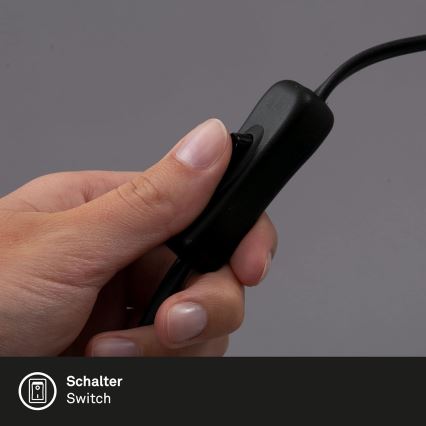 LED Lampa s klipem 1xE27/4,2W/230V 2700K černá